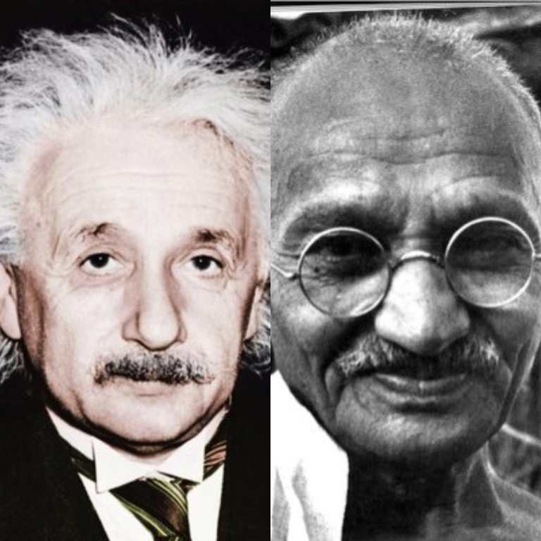 Digitally Altered Photo of Einstein And Gandhi Sparks Controversy